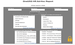 OneUSG HR Ad-Hoc Report