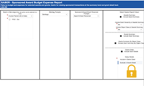 SABER - Sponsored Awared Budget Expense