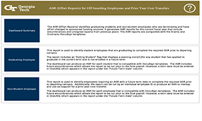 ASR (Effort Reports) for Off-boarding Employees and Prior Year Cost Transfer