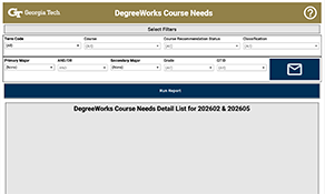 DegreeWorks Course Needs
