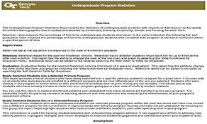 Undergraduate Program Statistics